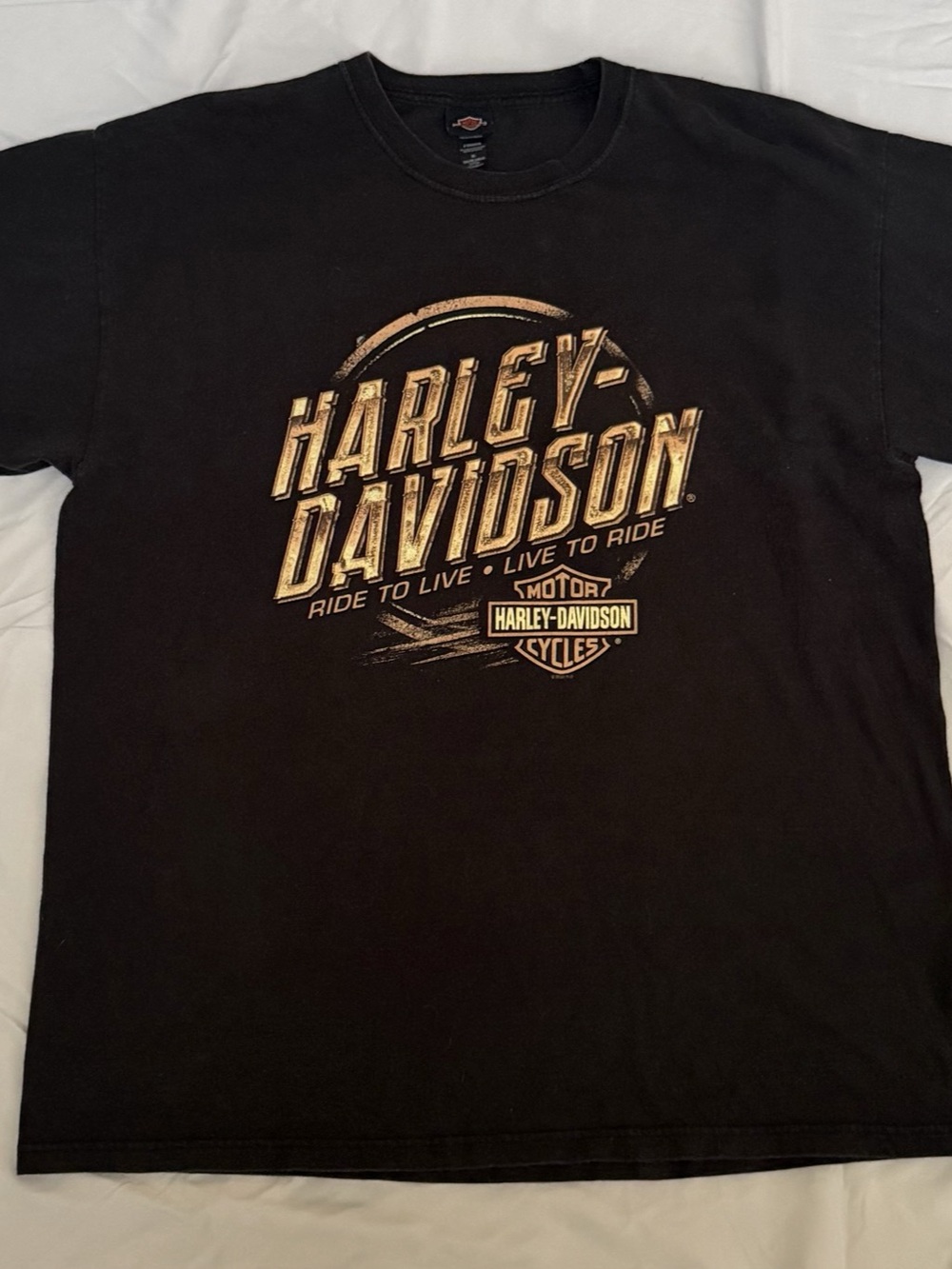 Harley Davidson Bald Eagle Munising, Michigan Dealer T-Shirt XL Black